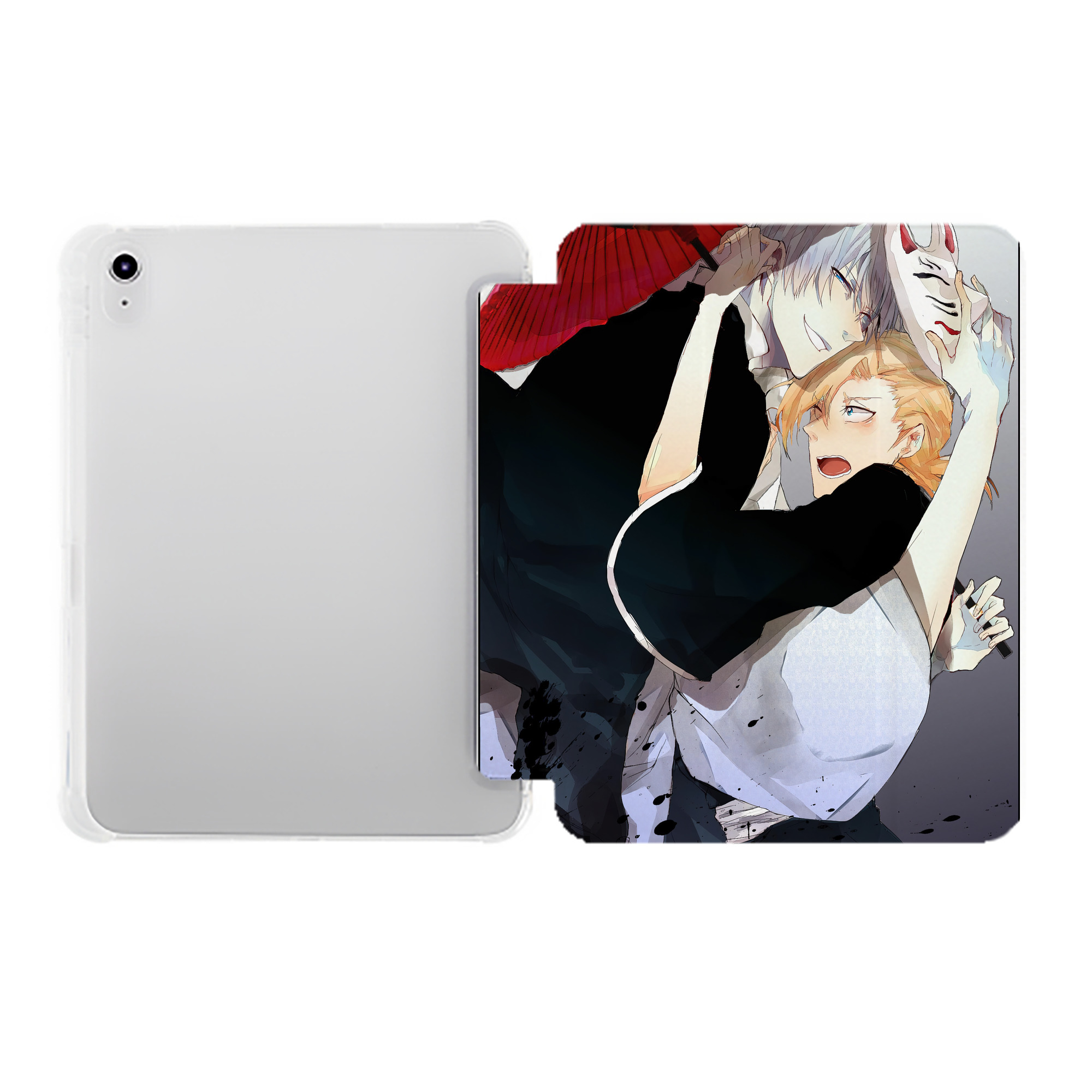 （画像用） ブリーチ BLEACH IPad ケース ペン収納付き 三つ折りスタンド PUレザー×シリコン 対応機種9.5/10.5/10.9インチ